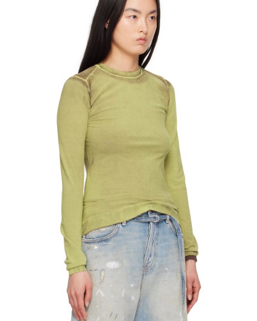 Acne studios Green Cut Out Top | Pickle