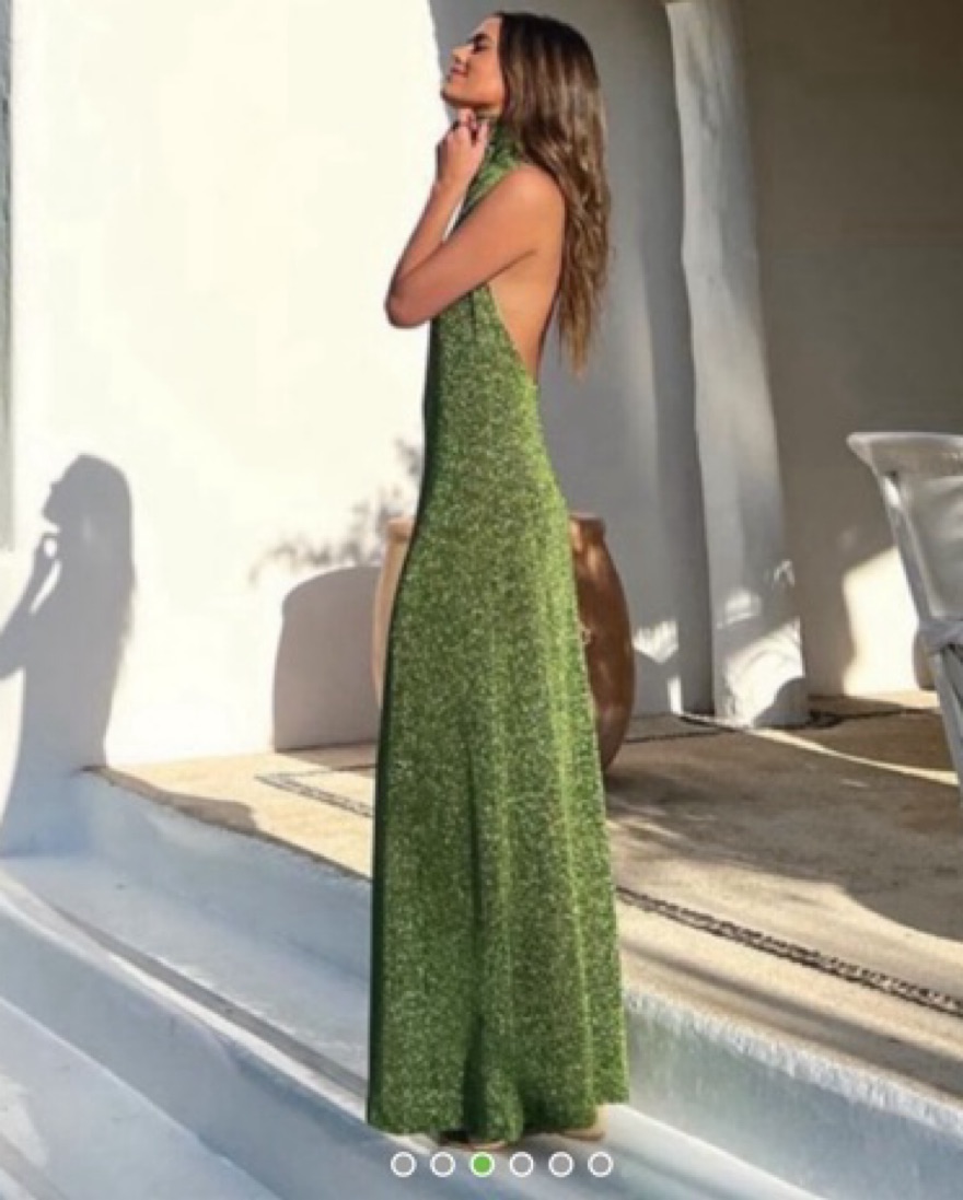 Oseree Sparkle Halter Maxi Dress Purple by Oseree - Pickle