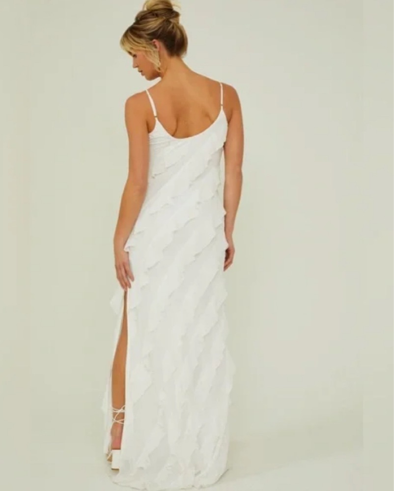 altard state white maxi dress Celia Tiered Maxi Dress in White