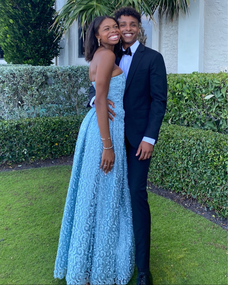 Alice + Olivia Blue Lace Strapless Gown by Alice & Olivia - Pickle
