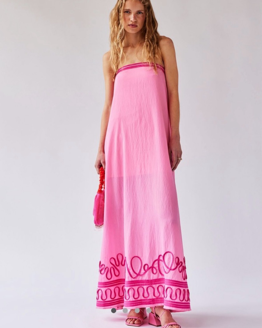 the wolf gang pink dress Amar Midi Dress - Candy