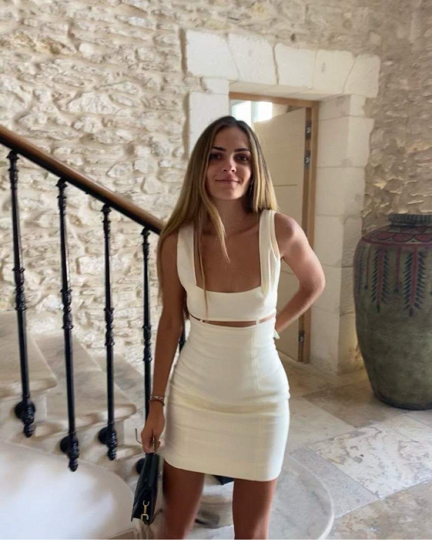 jacquemus white mini dress Linen Mini Dress