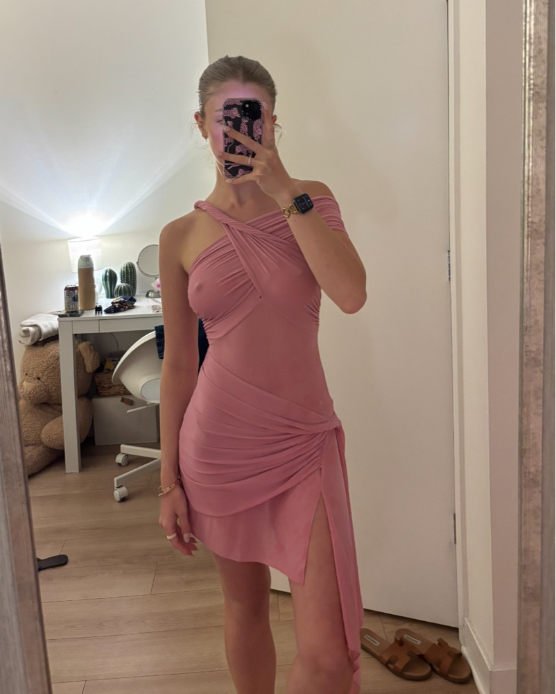 ronny kobo pink dress Ronny Kobo Zadena Dress in Hot Magenta