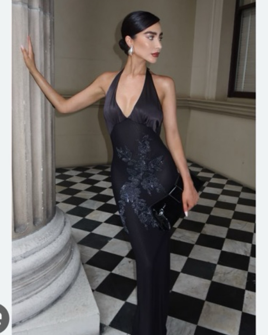 Meshki Maya Beaded Dress by Meshki - Pickle