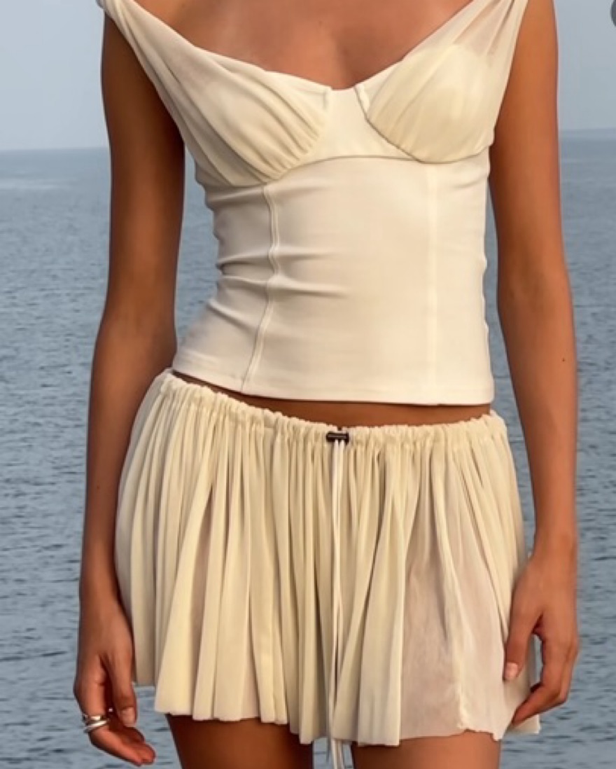 ◆BOCBOK◆ GARDEN SKIRT (IVORY) White Garden Tutu Skirt By Buci | Pickle