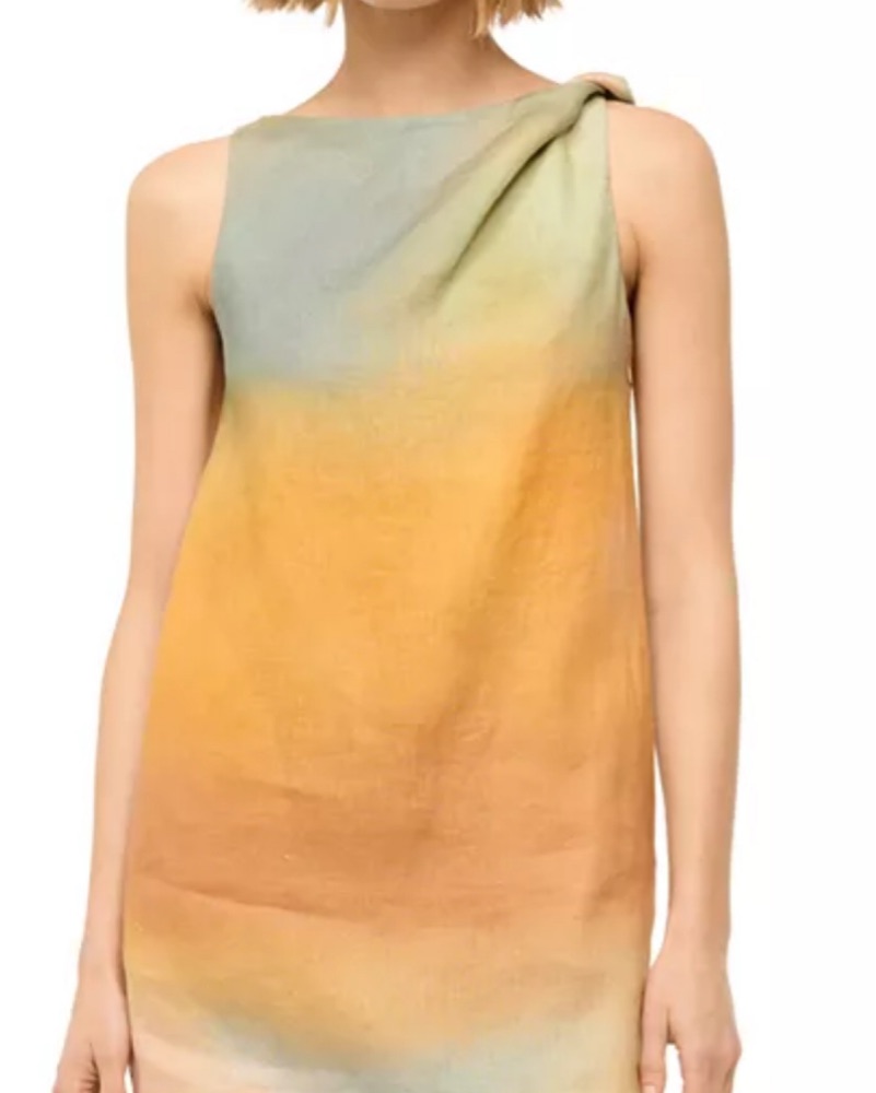 Staud Boa Ombre Linen Shift Dress by Staud - Pickle
