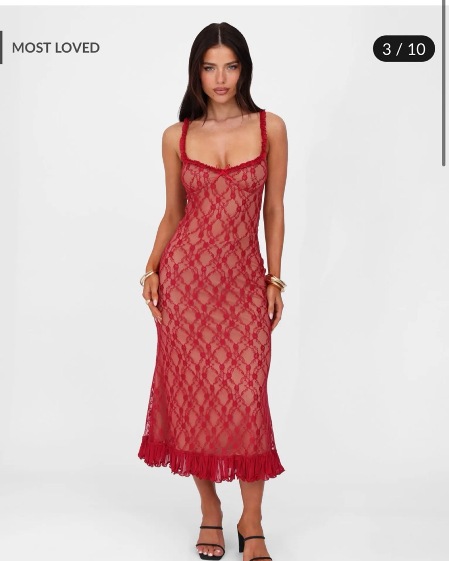 Deja Red Lace Dress by Tigermist - Pickle