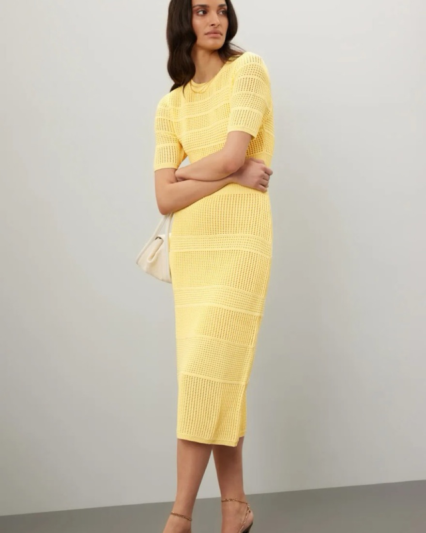 Jason Wu Yellow Knit Midi Dress by Jason Wu - Pickle