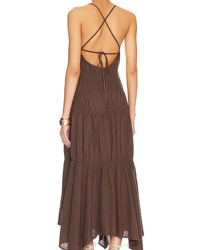 sndys tahlia dress brown Sndys Tahlia Dress Brown