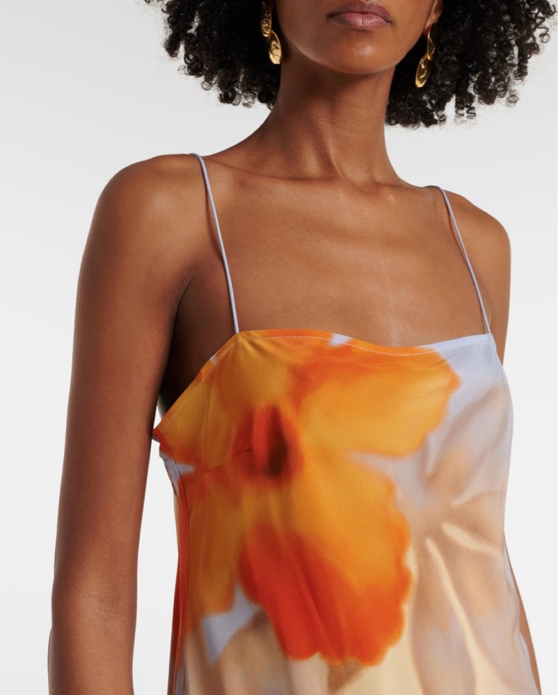 sir serene silk dress SIR Serene Printed Silk Slip Dress by SIR THE LABEL