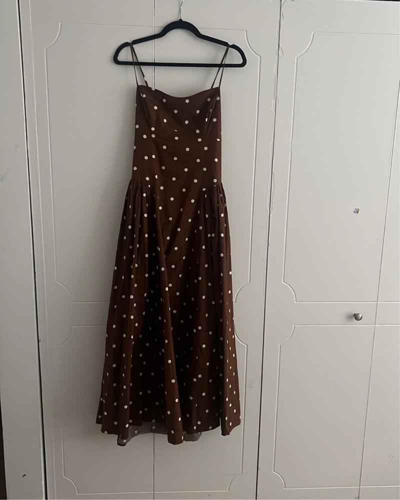 【Caroline Constas】 Polka-dotコットンブレンドクロップトップ Caroline Constas】 Polka-dotコットンブレンドクロップトップ