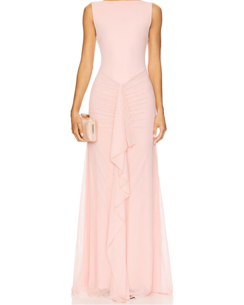 long beach dress with sleeves Barrett Long Sleeve Cover-Up Beach Dress in White White / L