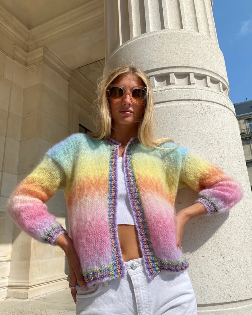 Rose Carmine Mohair Cardigan | Pickle