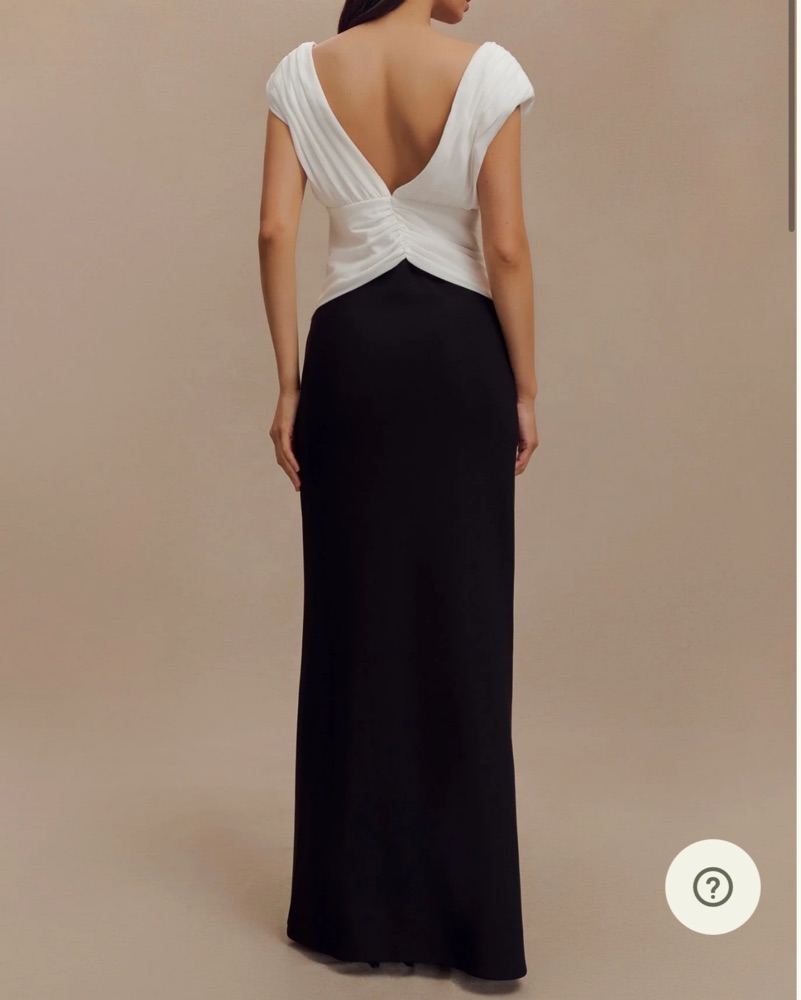 meshki black and white dress Dinah Lace Satin Maxi - Black/Ivory Delicate details Meshki - Cara Contrast Suiting