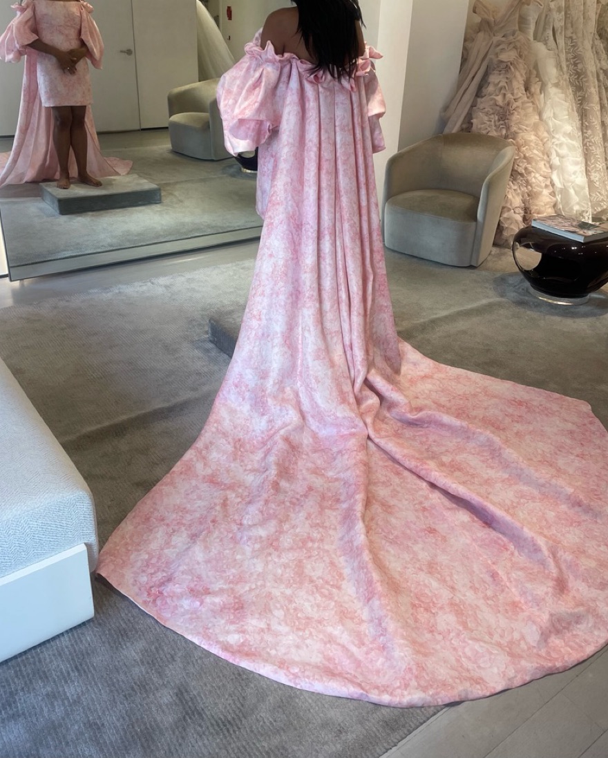 Monique Lhuillier Petal Dress With Cape by Monique Lhuillier - Pickle