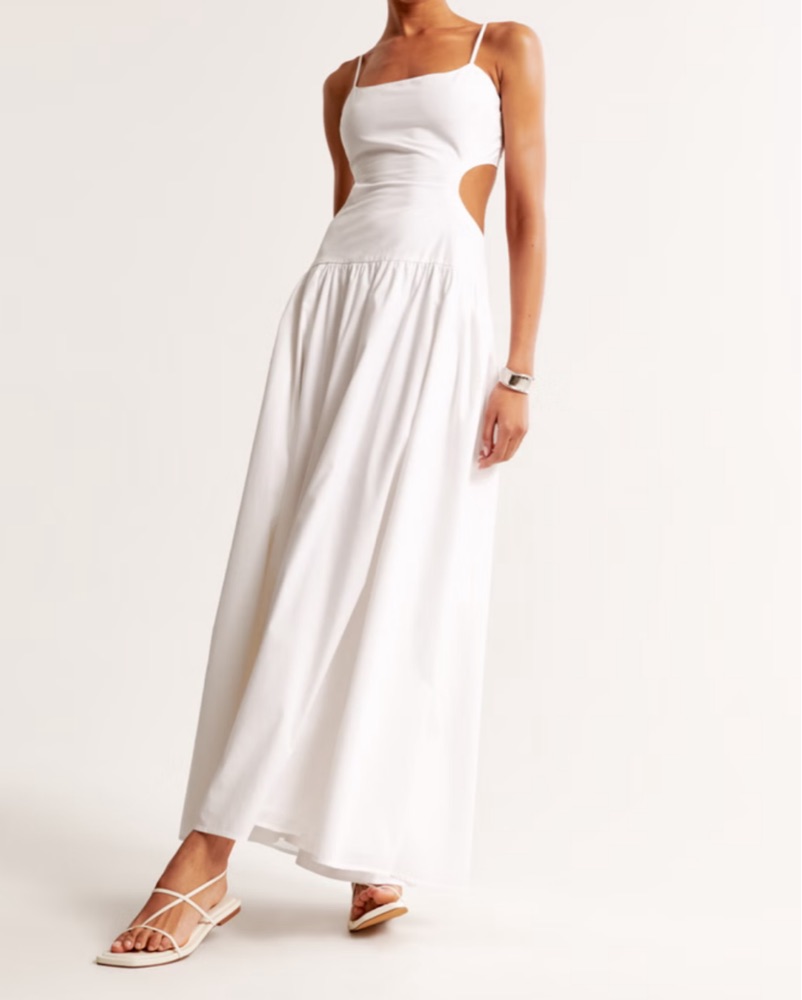 Abercrombie White Drop Waist Cut Out by Abercrombie and Fitch - Pickle