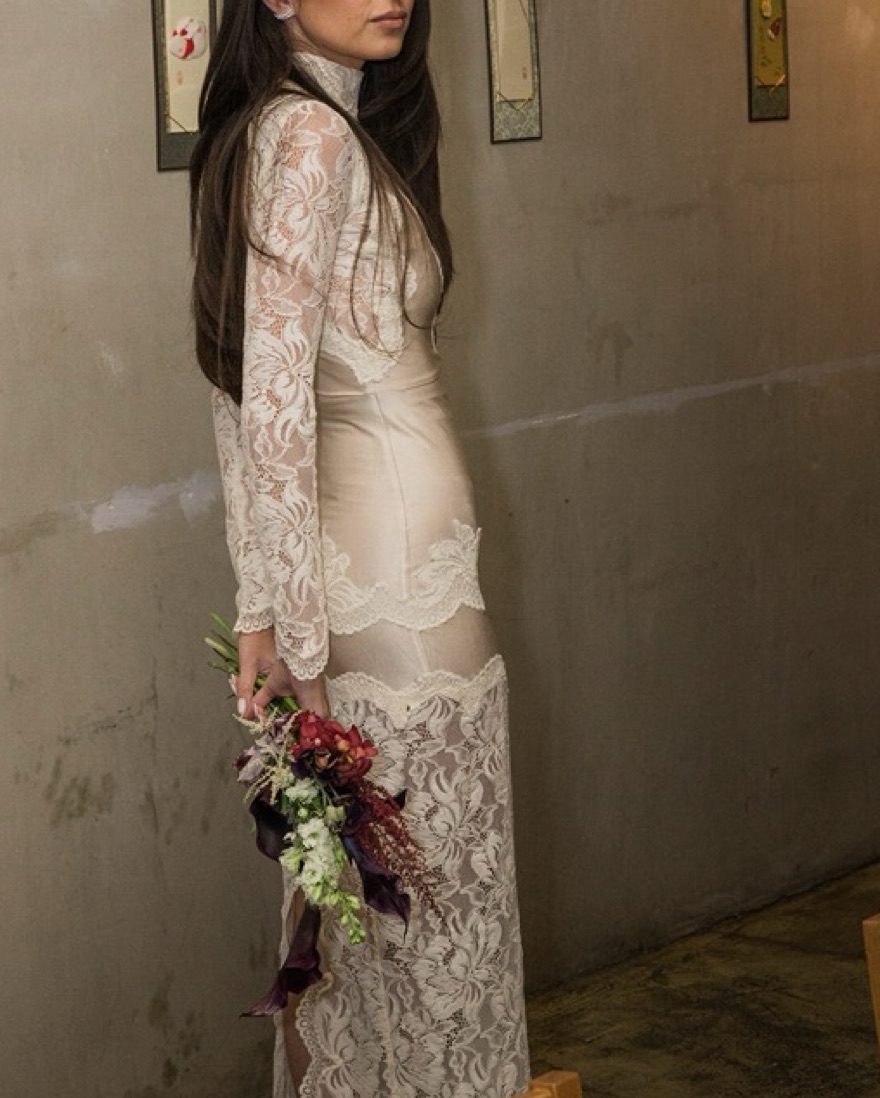 RABANNE Lace-trimmed silk-satin Gown | Pickle