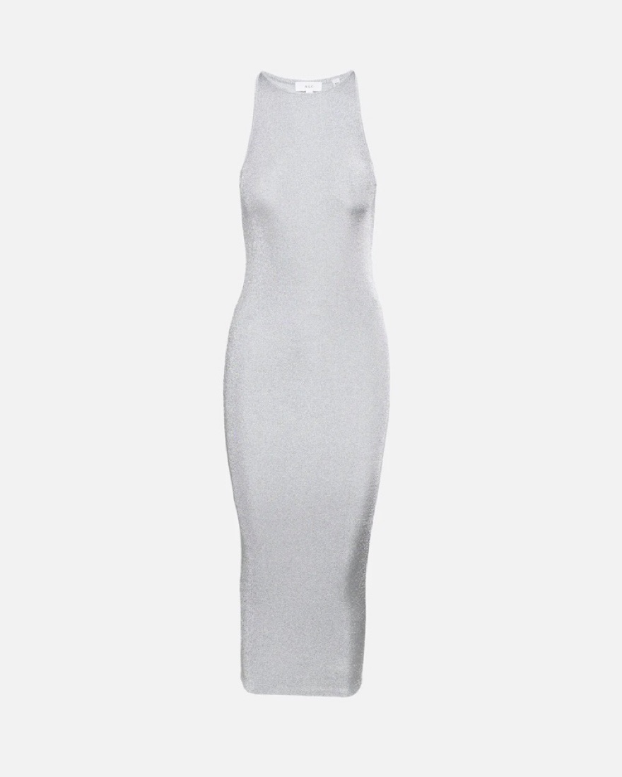 ANDRESD flocky dot dress グレー　L Juniper Bandage Dress | Marciano