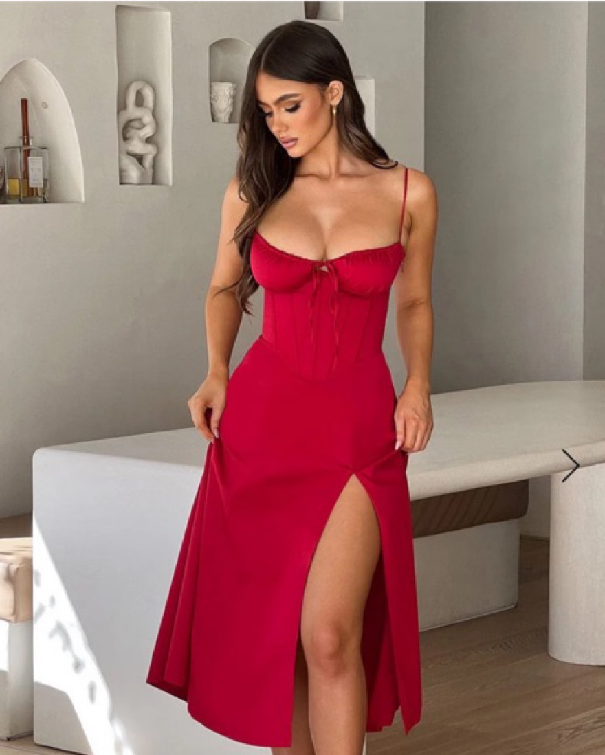 Babyboo Fashion DEANNA MIDI DRESS - RED by Babyboo Fashion - Pickle