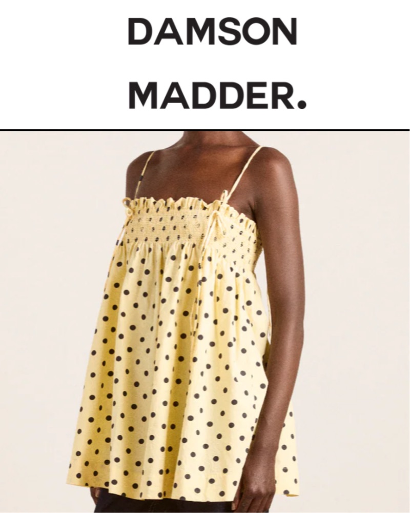 Damson Madder Lilo Mini Polka Dot Dress by Damson Madder - Pickle