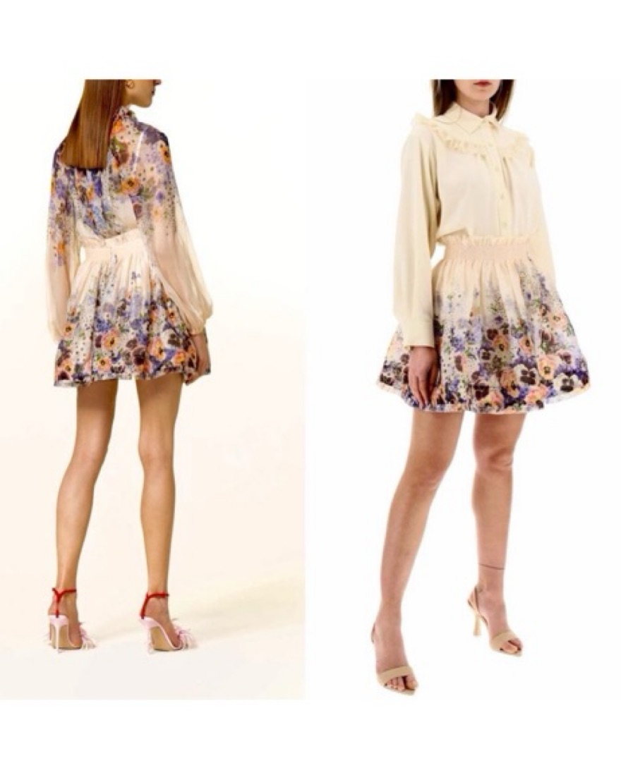 Zimmermann Linen-Silk Tama Flip Skirt by Zimmermann - Pickle