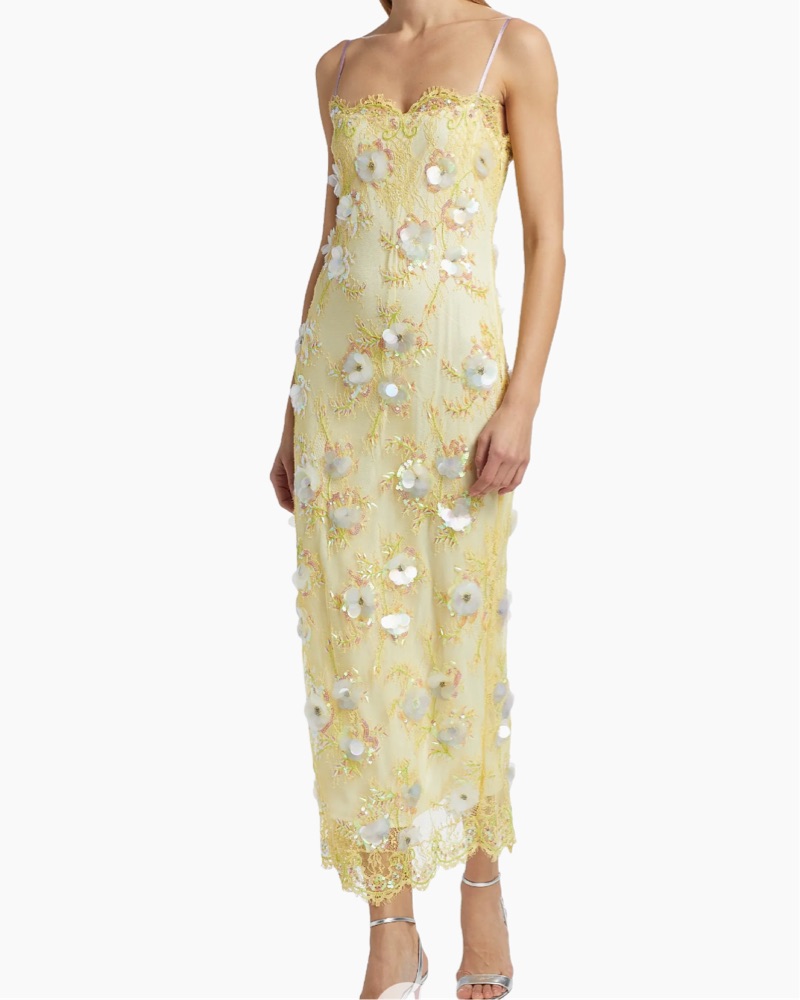 real love embroidered dress yellow HELLO YELLOW 70s Mexican Oaxacan Embroidered Dress • Medium main image 1