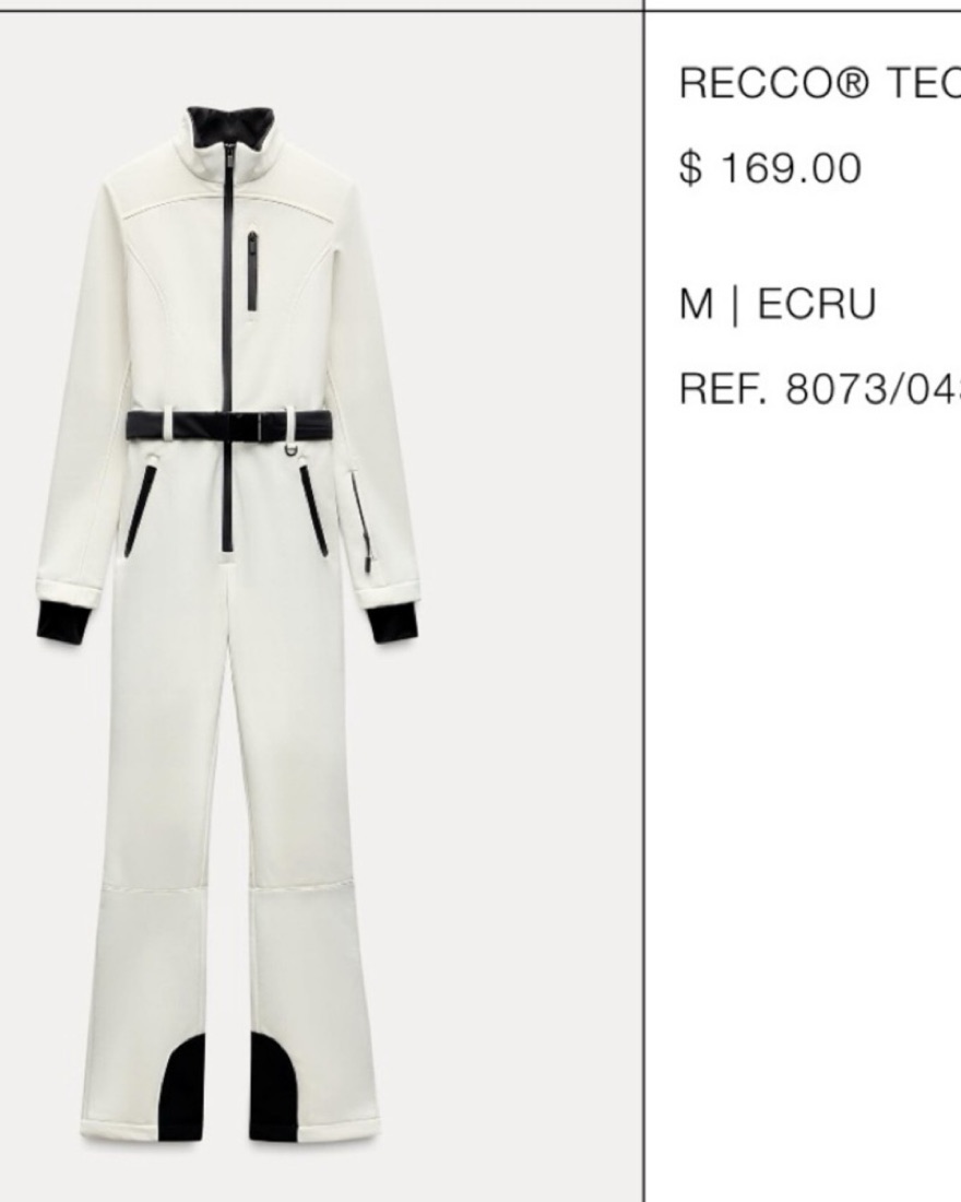 ZARA SKI スキーウェア白 M SIZE ZARA SKI スキーウェア白 M SIZE 【公式通販】