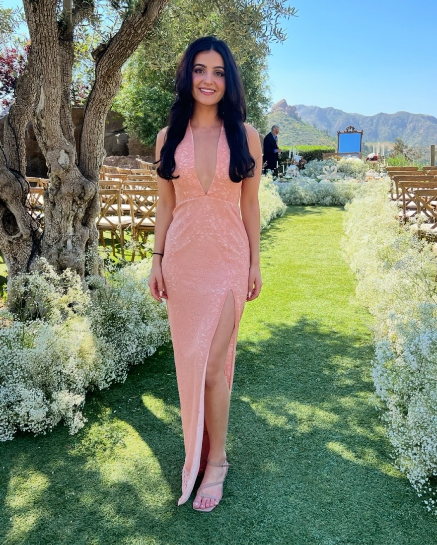 short silk dress Women's Remember Today Square Neck Satin Mini in Pink Rose Our Helsa Sheer Knit TEAM: Alabama 24/7 Online Service Size:8 (Pre-Order - Ships Early September)