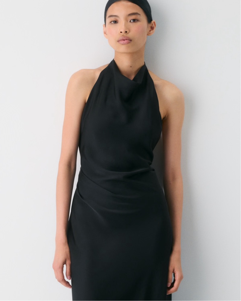 Aritzia Satin Black Backless Dress by Aritzia - Pickle