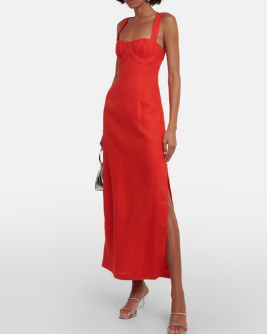 SIR the label red linen dress by Sir the Label - Pickle