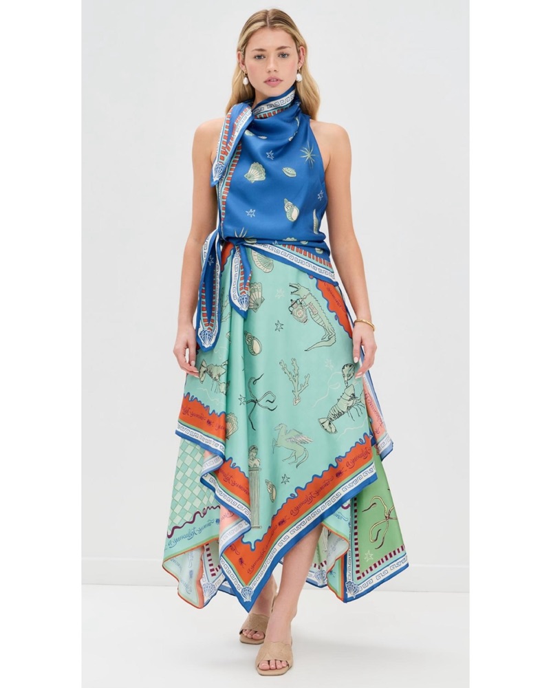 Alemais Surrealist Summer Scarf Dress by Alemais - Pickle