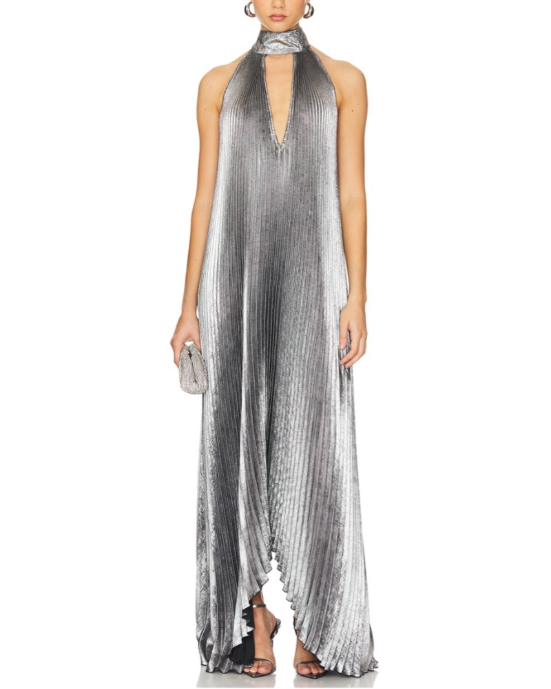 L'IDEE Opera Gown In Gunmetal Shimmer by Lidee | Pickle