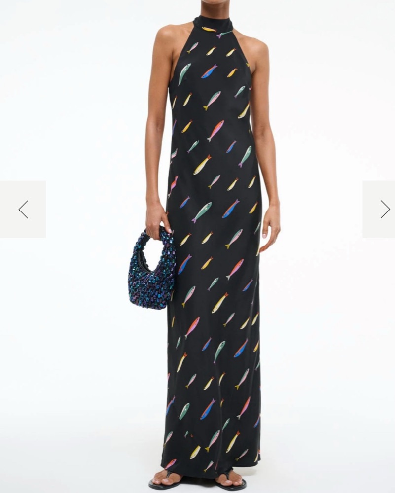 winnie halter maxi dress Winnie Halter Satin Maxi Dress With Hardware - Pale Pink