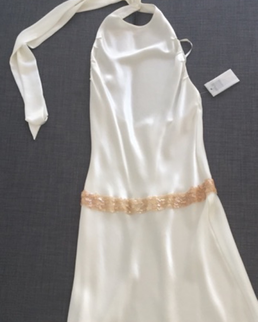 princess polly baby blue dress Vintage 2000s Vera Wang Drop Waist Dress by Vera Wang