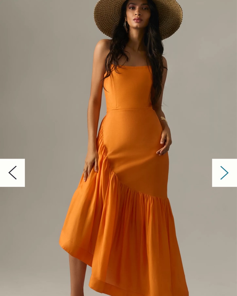 Orange Wedding Guest Dress by Anthropologie - Pickle