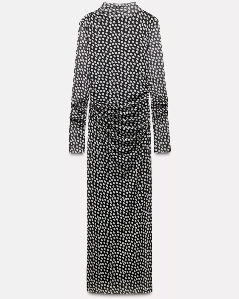 polka dot shirt dress zara The Viral Zara Pink & Brown Polka Dot Dress Available now to book Size  Small/8