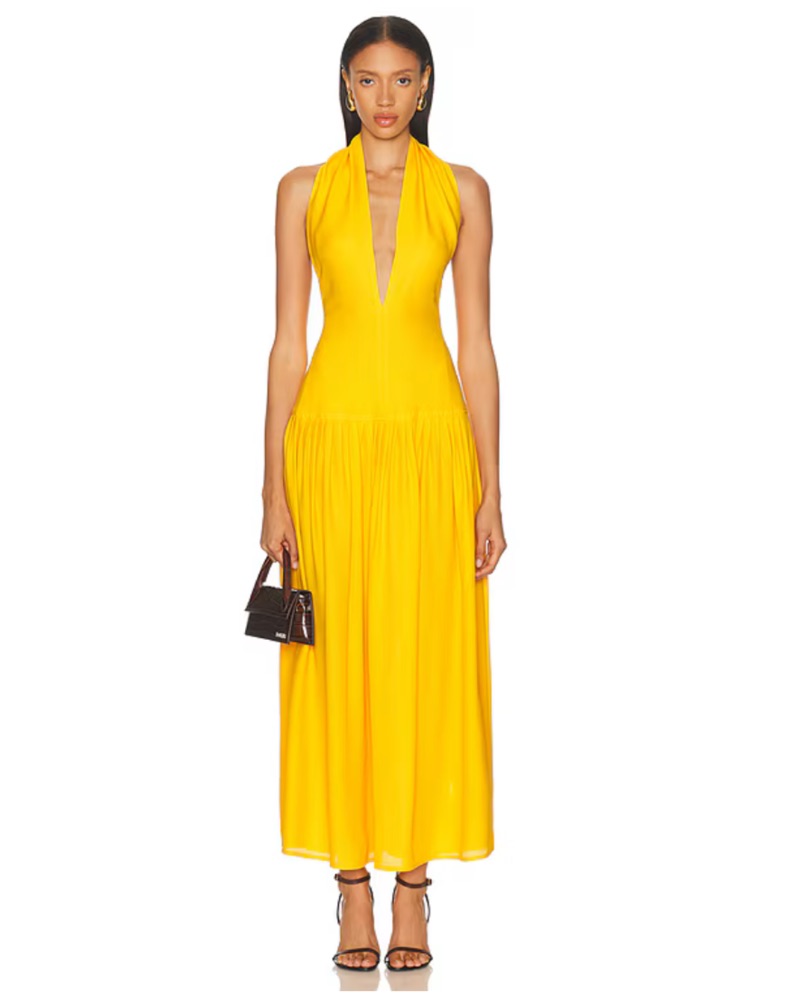 proenza schouler knit halter dress $295 Proenza Schouler White Label Women's Black Halter Knit Maxi Dress Size  M