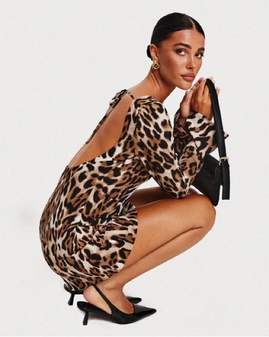 LIONESS HARMONY MINI DRESS IN LEOPARD by Lioness - Pickle