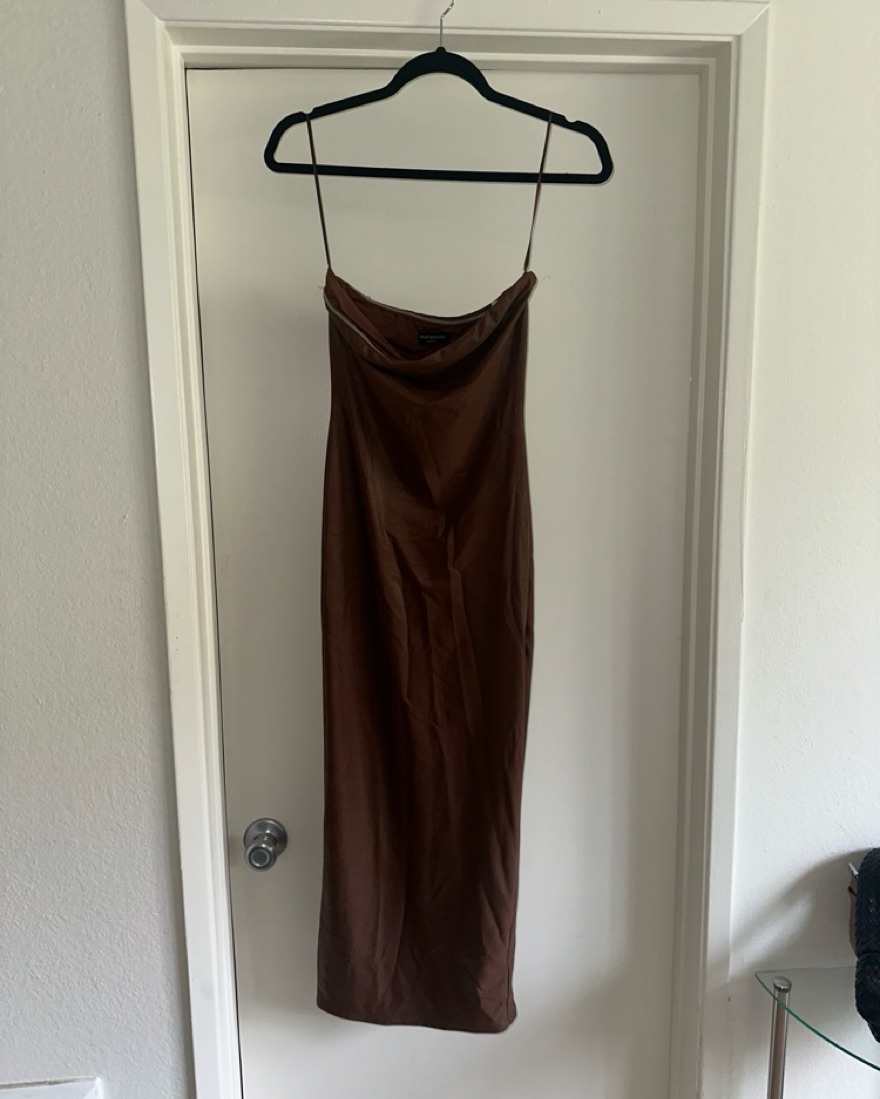NAKED WARDROBE Brown Midi Dress by Naked Wardrobe - Pickle