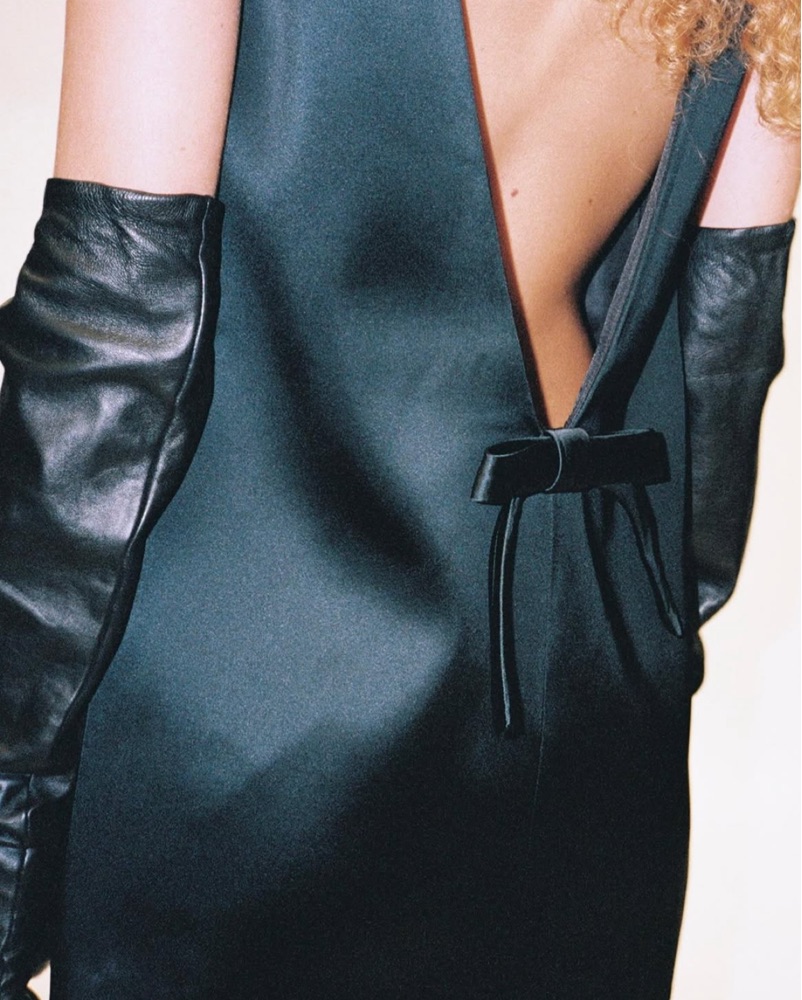 Helsa Heavy Satin Mini Dress Black by Helsa - Pickle