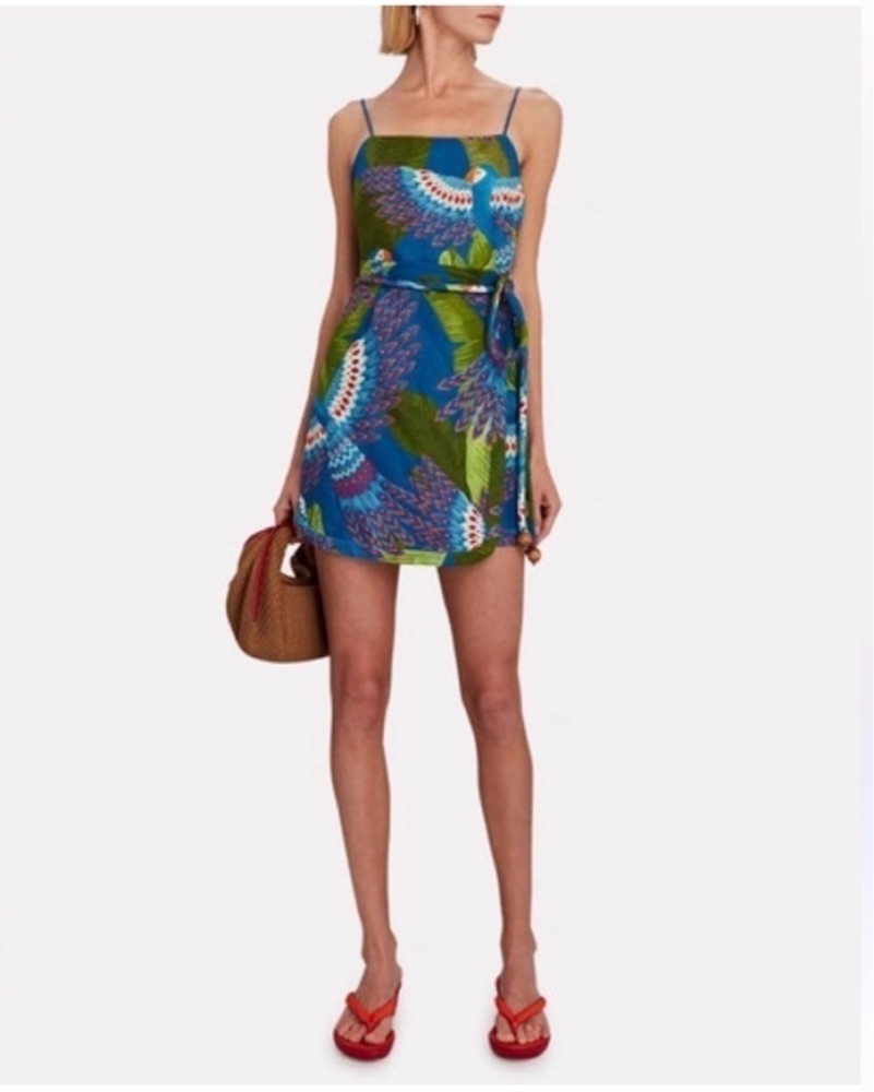 farm rio blue macaw mini dress FARM Rio | Dresses | Nwt Farm Rio Blue Macaw Mini Dress