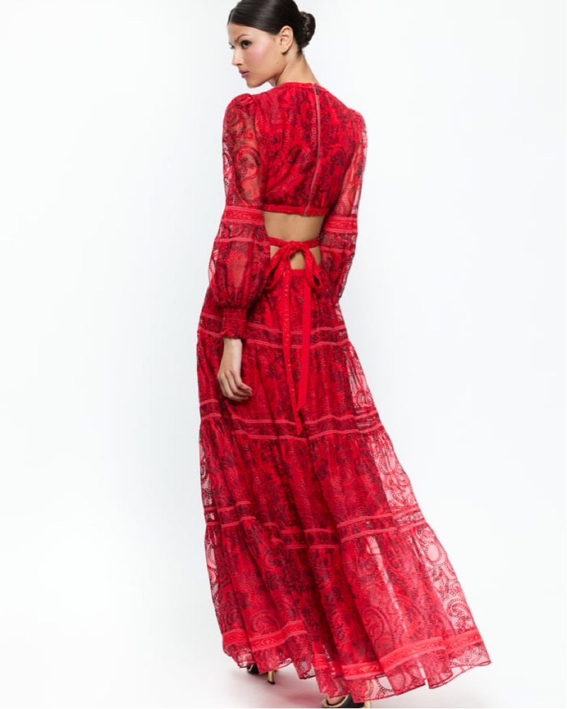 ALICE OLIVIA 新作SALE ルビーレッドスリーブレスマキシドレス Alice + Olivia アリスアンドオリビア DITA MAXI DRESS 02093