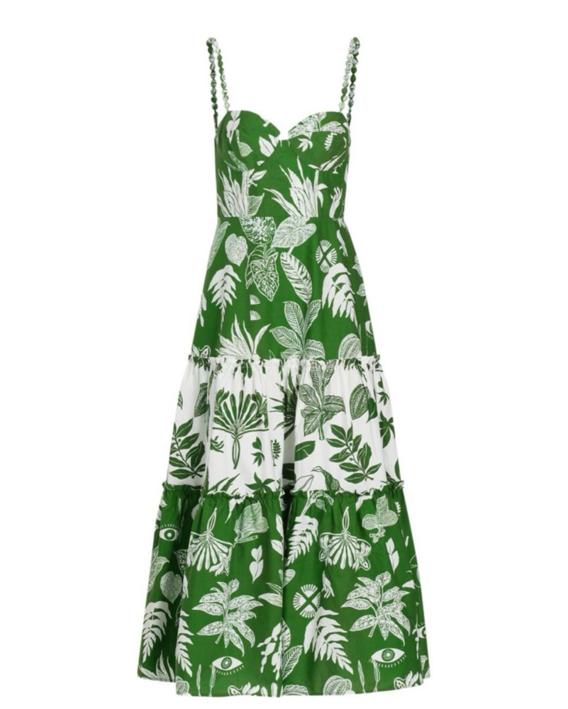 midi dress boat neck Women's Linen Boat Neck Belted Pleated Midi Dress - Natural - US 2 - Gaia