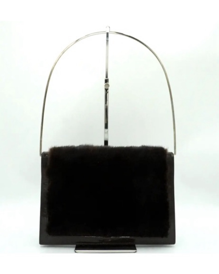 バッグ 90s GUCCI FUR LEATHER SHOULDER TOTE BAG Gucci x Tom Ford 1990's Black Mink Fur Shoulder Bag – I MISS