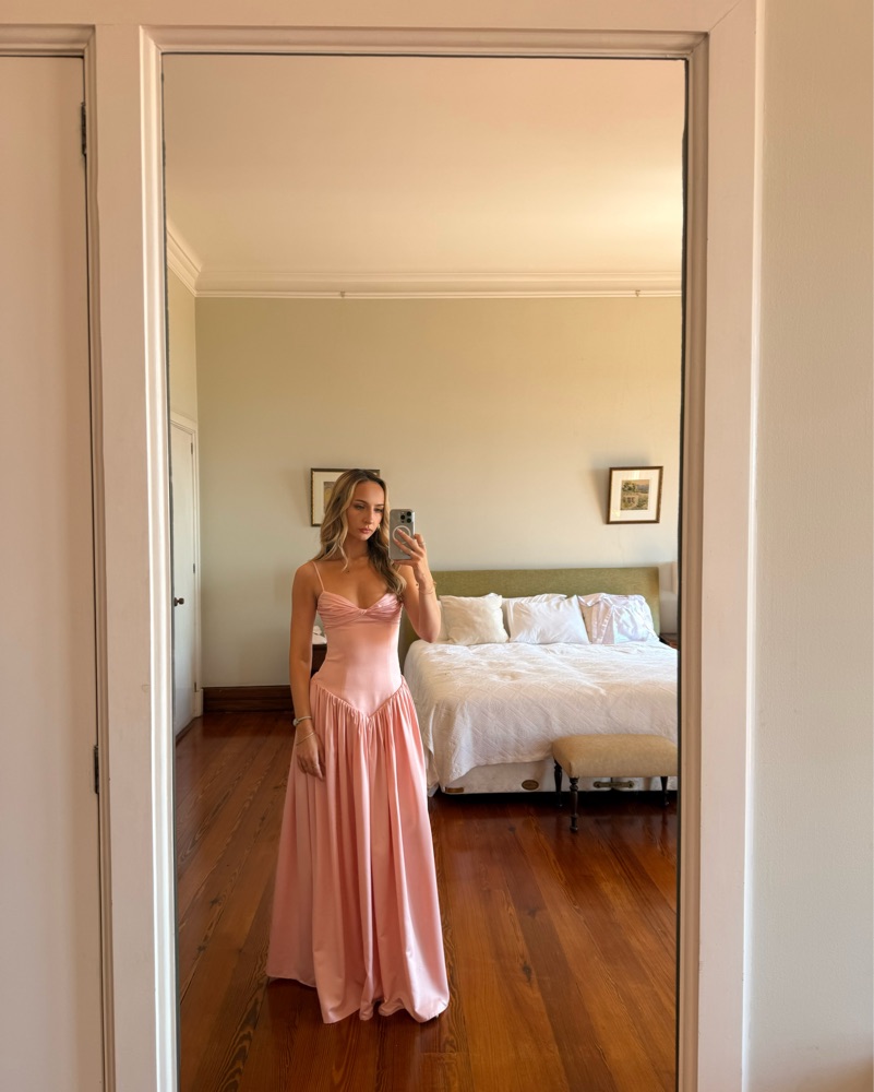 Miss Circle NYC Pink Drop Waist Maxi by Miss Circle New York - Pickle