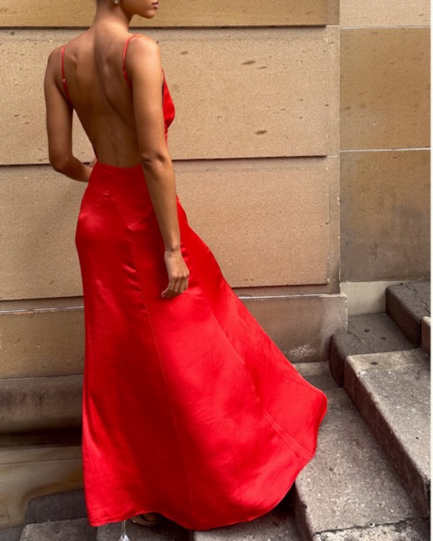 Gorgeous Red Backless Maxi Dress by Meshki - Pickle