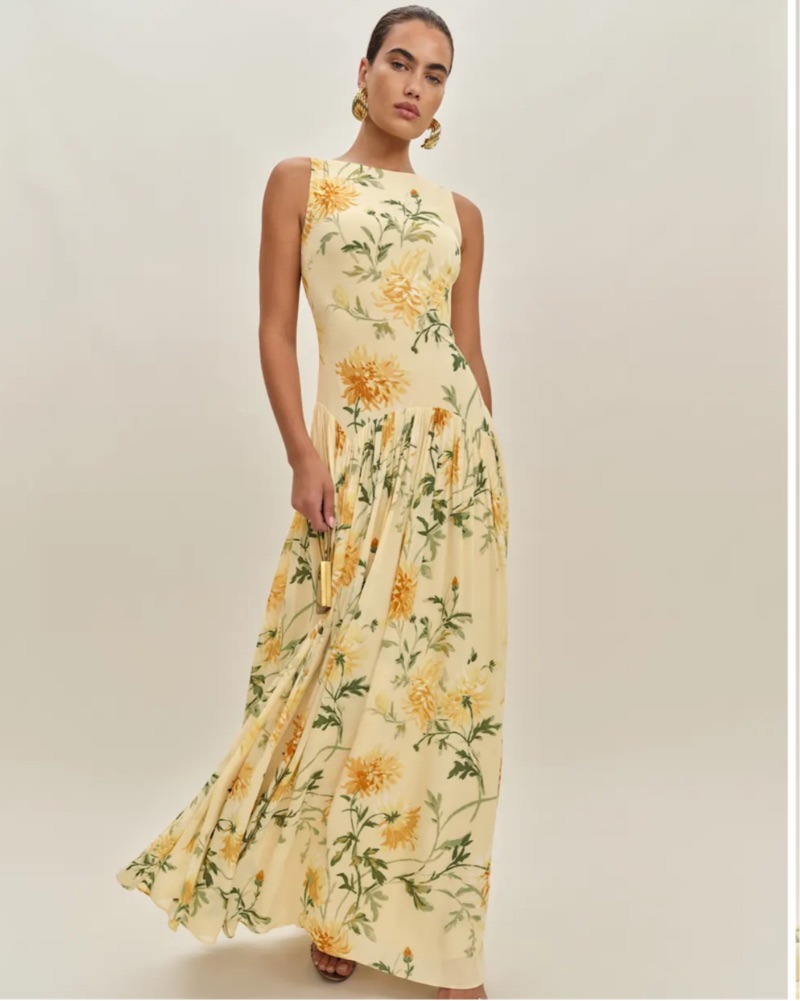 Reformation Camella Dress In Honeyglow by Reformation - Pickle