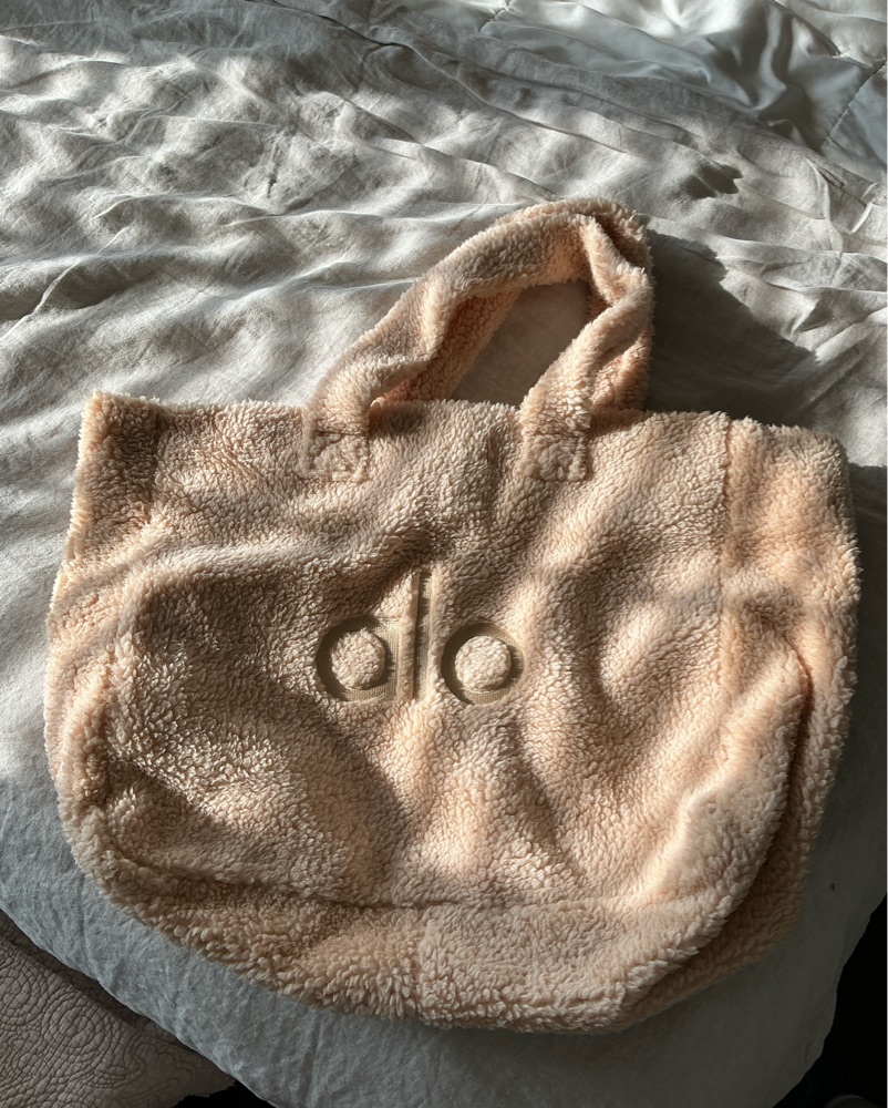 alo Soft and Cozy Teddy Oversized Tote by Alo Yoga - Pickle