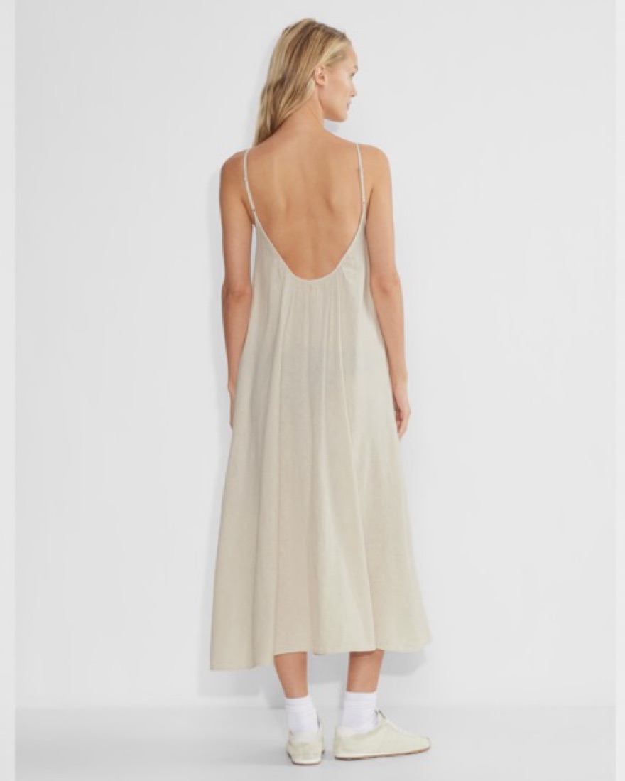 alémais marjorelle embellished linen-silk midi dress MARJORELLE MIDI DRESS