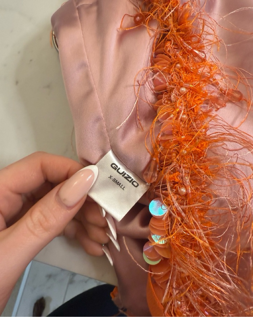 danielle guizio pink and orange dress Pink and Orange Danielle Guizio Dress by Danielle Guizio